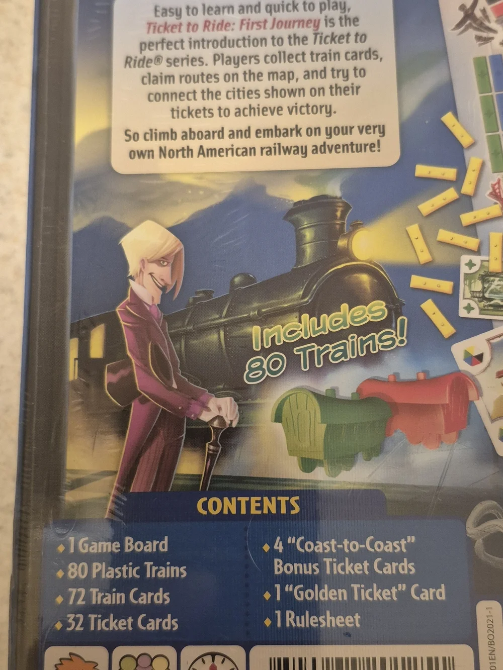 Ticket to Ride: First Journey Kids Board Game by Days of Wonder - Blue